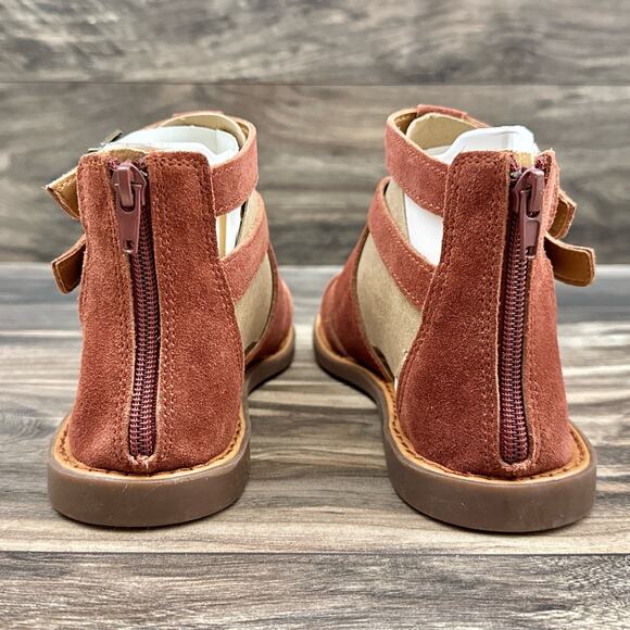 NIB BOC by Born Dora 8M Suede Gladiator Sandal Dk Red - Picture 6 of 12